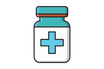 Obraz premium pharmacy icon in flat style vector illustration