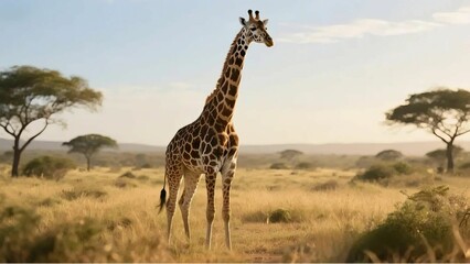 Obraz premium サバンナに生きるキリン