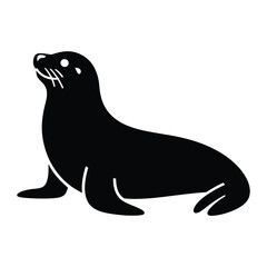 Sleek Seal Silhouette vector Art & Illustration