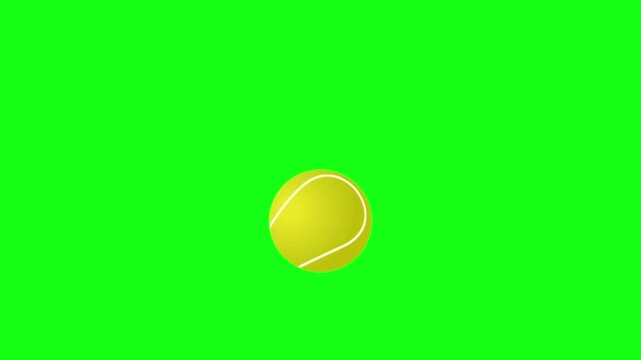 tennis ball animation green screen background video