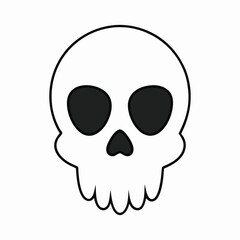 Halloween Skull Vector Illustration.