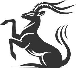 Wild animal antelope illustration silhouette vector