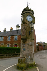 The Clock Tower, in West Linton, Scotland.