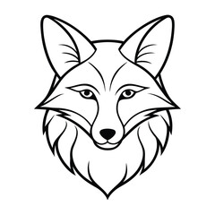 Fox head mascot. Logo design. Illustration for printing on t-shirts.