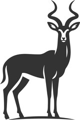 Wild animal antelope illustration silhouette vector