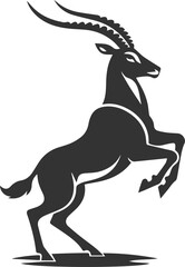 Wild animal antelope illustration silhouette vector