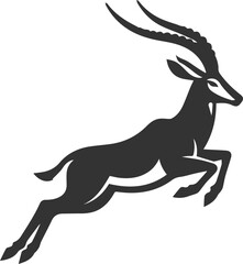 Wild animal antelope illustration silhouette vector