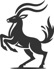 Wild animal antelope illustration silhouette vector