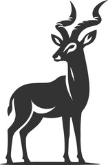 Wild animal antelope illustration silhouette vector