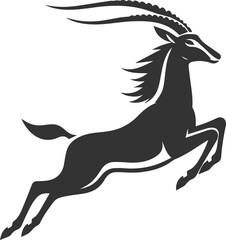 Wild animal antelope illustration silhouette vector