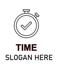 Time logo background. vector. editable