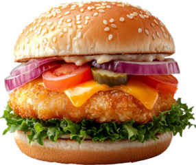 fish burger with cheese 