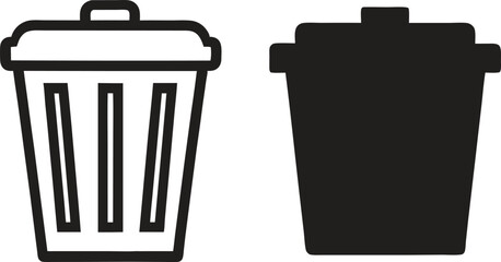 Trash bin vector Trash bin isolated on transparent background, Trash bin PNG