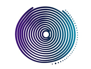 Fototapeta premium Abstract Concentric Spiral Gradient in Lavender and Teal