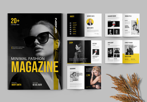 Interior Magazine Template Design Layout