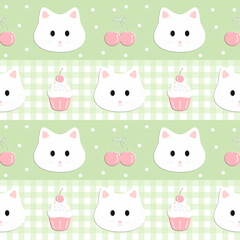seamless pattern with cats