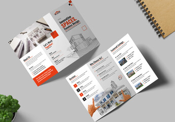 Professional Architecture Trifold Brochure Template