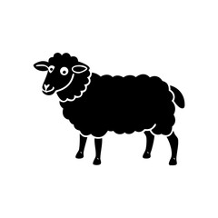 Vector of Black Sheep Silhouette – Livestock Animal Design

