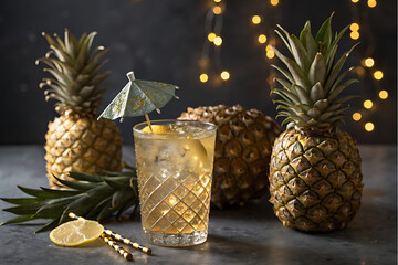 pineapple juice and fruits