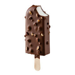 Obraz premium Delicious Chocolate Almond Ice Cream Bar Transparent Background