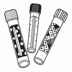 Creative Blood Collection Tubes Vector Illustration | Clean and Professional Design for Laboratory Testing, Phlebotomy, and Medical Diagnostics Projects