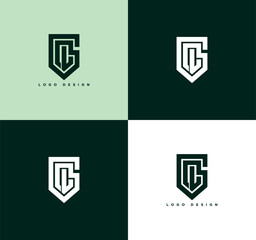 GOL, OGL, and LOG Monogram Shield Logo Design in Dark Green for Branding, Corporate Identity, and Professional Use © Ahmed