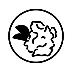 Illustration of scrambled egg menus cusion meal in png doodle line art style. High resolution and transparent background icon set perfect for symbol, logo, design element or poster for café 