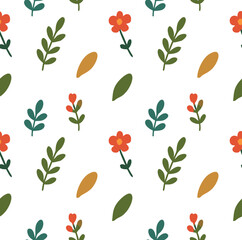 Simple floral seamless ethnic flower pattern for accessories and wrapping paper and clothes print and kids fabrics notebooks.