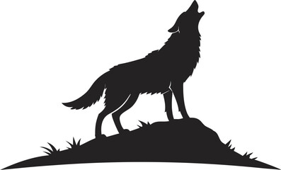 Fox Silhouette Art Illustration for Creative Projects. Elegant Fox Silhouette Design Illustration for Prints. Artistic Fox Silhouette Illustration for Nature Themes. Wild Fox Silhouette Illustration