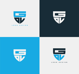 Modern GOL Monogram Shield Logo Design in Blue and Black for Branding and Corporate Identity © Ahmed