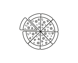 Pizza line icon