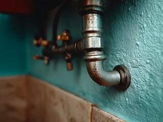 Kitchen Sink Drain Pipe Close-up