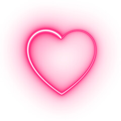 Red Heart with Neon Outline illustration.