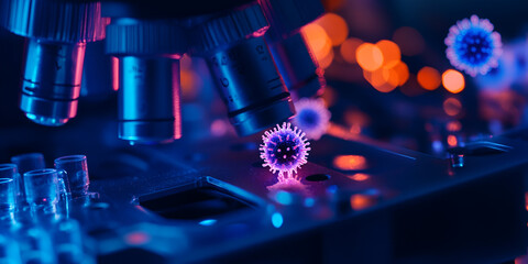 Microscopic Wonders: Real-Time Observation of Viruses and Bacteria in Biotechnology, Exploring the Invisible Universe: A Close-Up Look at Microbes Through the Microscope