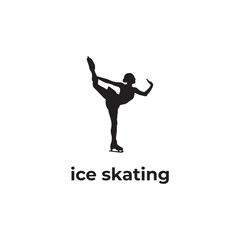 ice skating girl silhouette