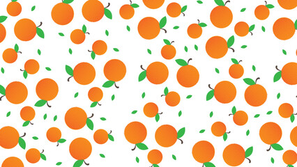 orange fruit pattern vector