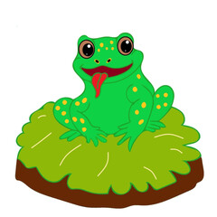 frog illustration useful for video cartoon making projects 