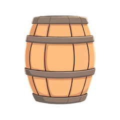 Simple Cartoon Barrel Illustration