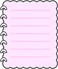 Wavy edge coil notebook