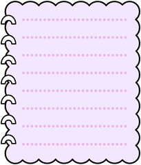 Wavy edge coil notebook