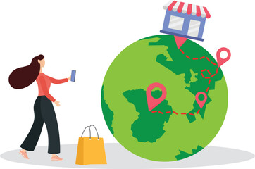 Travel Insurance Vector illustration. People traveling with insurance. Tourist with luggage in airport. Concept of insurance and health protection for travelers, safe vacation and traveling