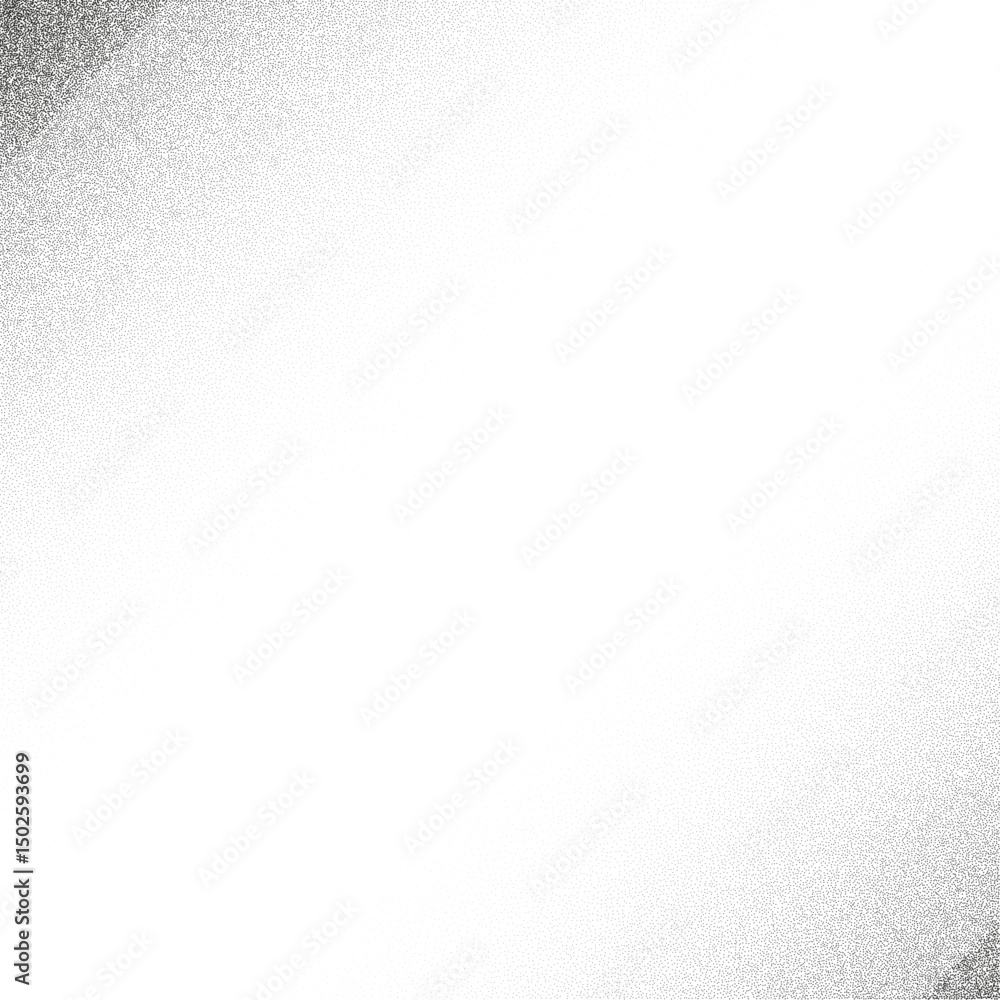 Leinwandbilder Black halftone sand gradation in noisy gradient dotted background. Grainy vignette frame with stipple effect. Grunge fade with vector dust effect.