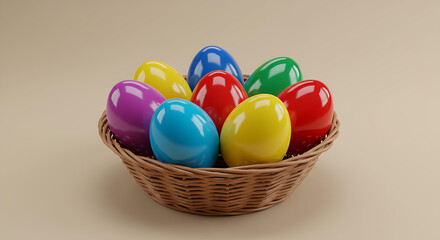 Colorful eggs typical of Easter celebrations