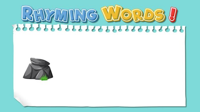 Interactive Rhyming Words Educational Animation