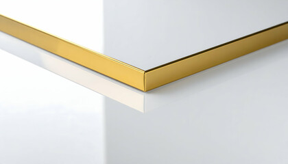 White Surface with Gold Border Detail