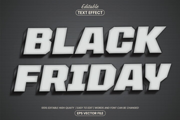 Black Friday Sale Text Effect, Modern Editable Style
