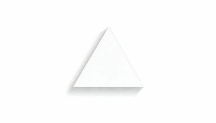 White Triangle Shape on White Background