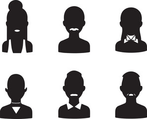 People icon set, team person, crowd, population isolated on white background, Vector illustration