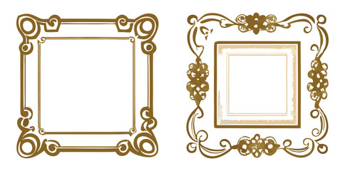 Set ornamental decorative frames Vintage