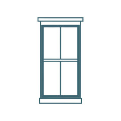 window on white background